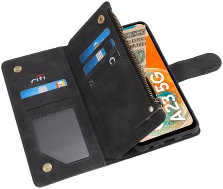 RANYOK kompatibilan sa Galaxy A23 5G futrolom za novčanik, premium PU kožnom zatvaračem Folio RFID blokiranjem