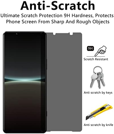 Viesup Zaštita ekrana za privatnost za Sony Xperia 5 IV 2022-2 paket Anti-Spy visoko osjetljivi zaštitni