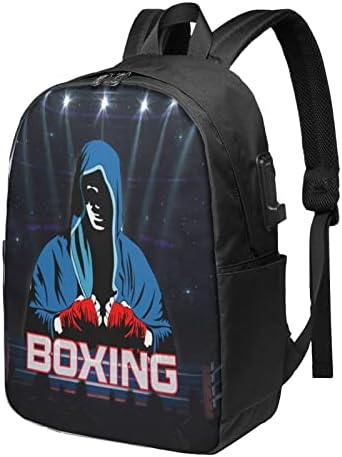 Wowsuo bokserski ruksak za prijenosnog računala za muškarce tanak izdržljiv dnevni paket sa USB portnim
