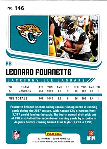 2018 Ocjena 146 Leonard Fournette Jacksonville Jaguars Fudbalska karta