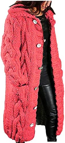 Ženski pleteni kardigan kaput dugački klipni pleteni džemper kaputi 2023 Jesen zimski gornji ružni džemperi plus veličina dugi jakne