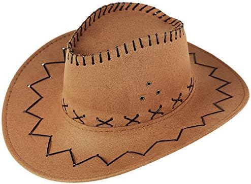 Unisex Zapadni kaubojski šešir za odrasle za muškarce i žene klasični kaubojski šešir sa rolo obodom Zapadni