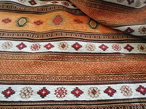 Turski Kilim tapacirane tkanine po metru, Tribal Boho Aztec tkani šenil tkanina, dekor tepih tapiserija