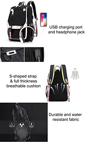 MQUN ruksak Torba za Laptop Školska torba muškarci žene sa USB punjačem i Portom za slušalice povremeni