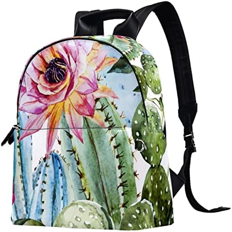 Tbouobt kožni putni ruksak lagani laptop casual ruksak za žene muškarci, tropski listovi