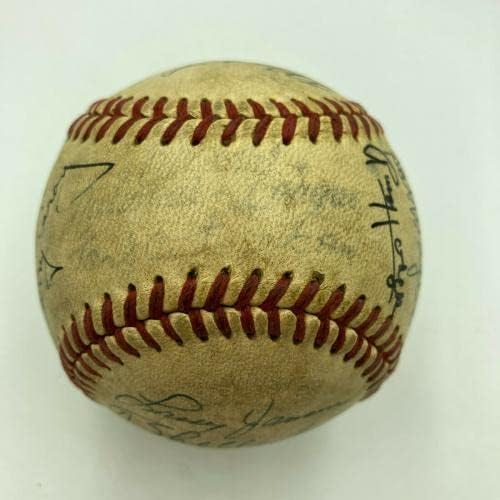 Russ Hodges Harry Caray Ernie Harwell 1953 Giants Broadcast potpisan bejzbol PSA - autogramirani bejzbol