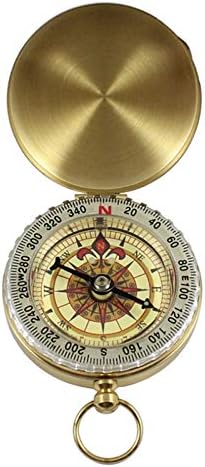 Jahh kompas Vanjski kamp planinarenje Prijenosni džep mesinga zlatna boja bakrena Kompas navigacija s noktilukonskim