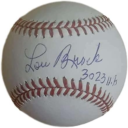 Lou Brock Autogramirani sv. Louis Cardinals OML Baseball 3023 Potreba JSA 10649 - AUTOGREMENA BASEBALLS