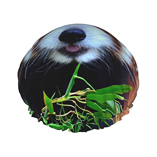 Crvena pandas tiskani tuš kabina Satenske poklopce za kosu sa satenom poklopcem za kosu vodootporne kape
