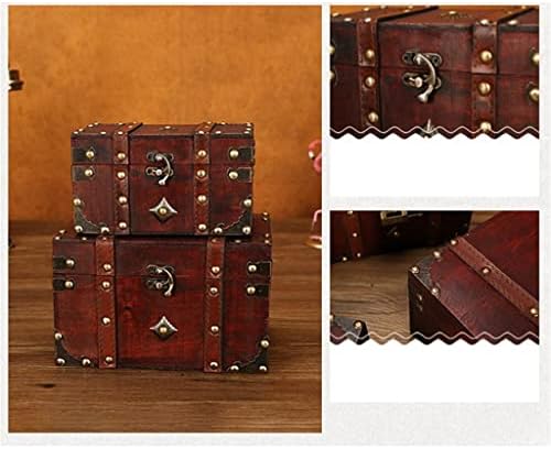 Jahh Retro blaga prsa Vintage Drveni okvir Spremite Antique Style Organizator za kutiju kutije za kutije