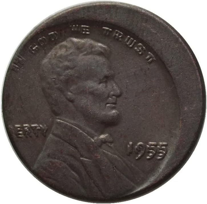 Američki Lincoln CENTS 1955 Pogrešan kovanica Kopiraj kopija Komemorativni novčić