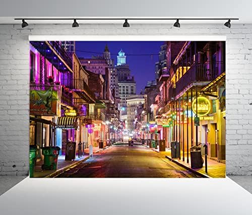 BELECO 20x10ft tkanina New Orleans Bourbon Street pozadina za fotografiju Mardi Gras pozadina New Orleans