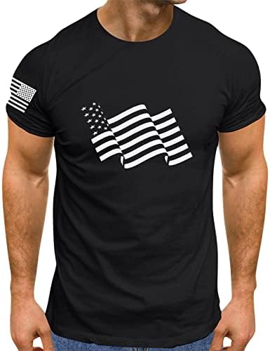 Košulja američke zastave Big i visok 4 srpnja Košulje Crewneck Dan nezavisnosti Majica Grafički vintage