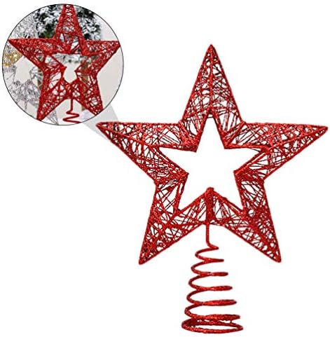 KESYOOOO VINTAGE Domac Decor Metal Star Up up Xmas Decor Božićno stablo Topper Star Tree Topper 3D Hollow Star Tree Topper Xmas Holiday Treetop Dekorativni ukras