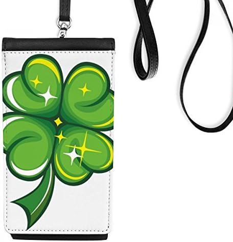 Četiri djetelina Irska St.Patrick's Day Telefon novčanik torbica Viseća torbica za mobilne uređaje Crni