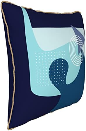 Myshe Pack od 2 baršunasta jedinstvena mornarsko plava geometrijska grafika apstraktni ukrasni kvadratni