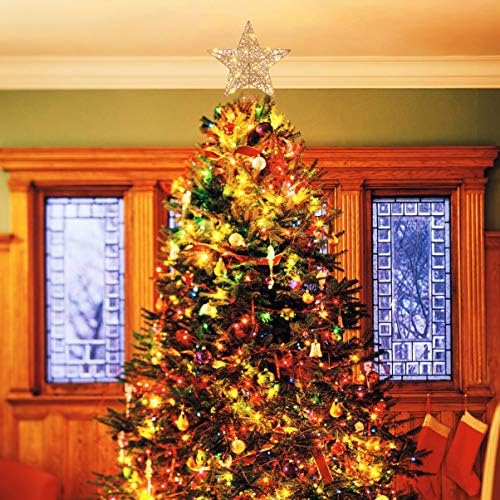 Toyandona Tree Topper Božićno svjetlo Up pasa zvijezda Topper svjetlosni ukras drveta Dekor za kućnu zabavu
