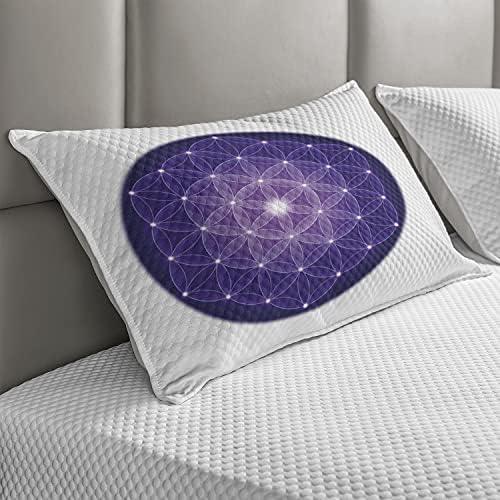 AMESONNE GEOMETRY quild jastuk, cvijet životnog dizajna tradicije sa motivom tačke zvijezda, standardne