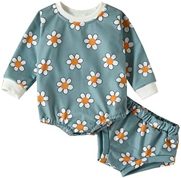 KAGAYD odjeća za novorođenčad za djevojčice novorođenčad za djevojčice pamučni cvijet Print cvjetna jesen