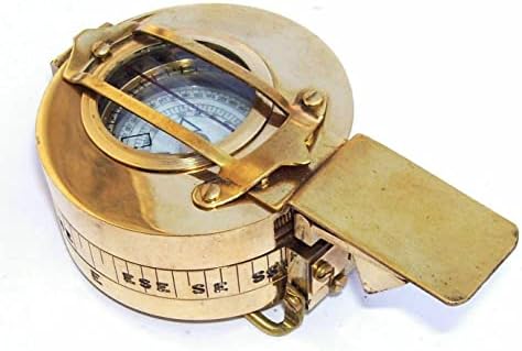 Maham nautički vojni kompas inženjering kompas prizmatični kompas mesing vintage kompas