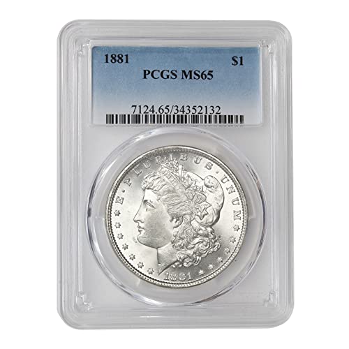 1881 Američki srebrni morgan dolar MS-65 $ 1 MS65 PCGS