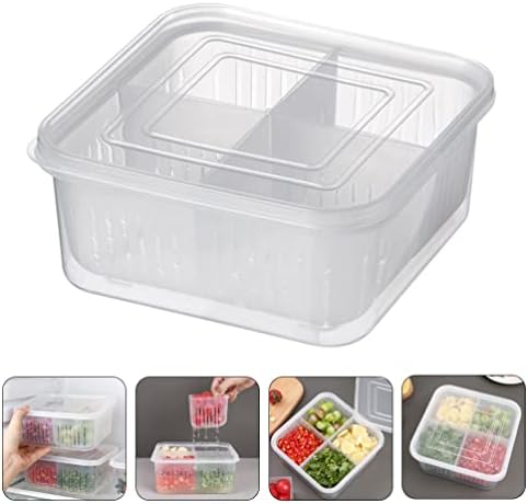 Zerodeko Pickle Flip Jar 2kom frižider kontejneri za skladištenje hrane sa poklopcima plastični sveži proizvodi