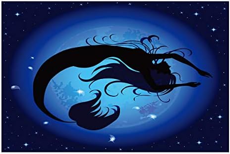 Pozadinska pozadina Monroda Aquarium Riblji rezervoar, fantazija podvodni svijet sirena 24,4 x 60.8in