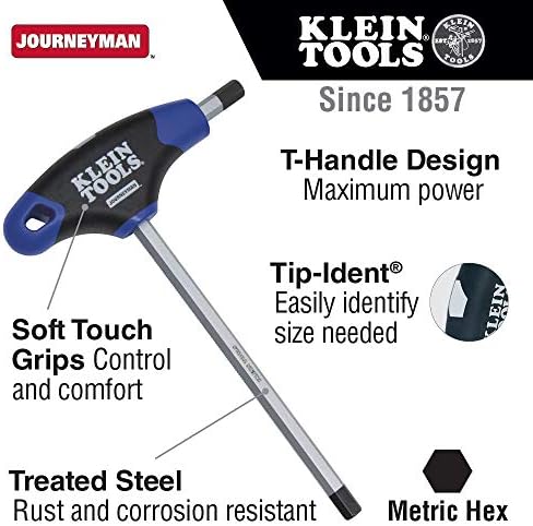 Klein Tools JTH9M6 6 mm Hex ključ, Kalfa & nbsp;T-ručka, 9-inčni