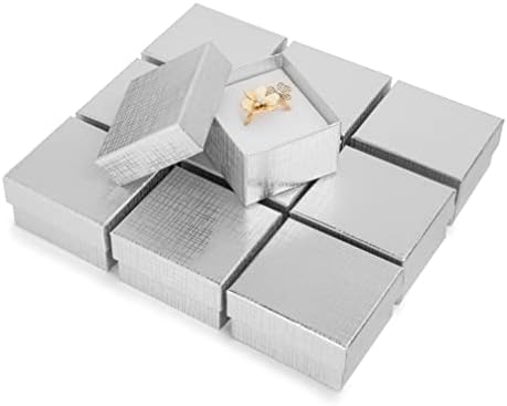 Bijeli vrtložni nakit poklon kutija 100 komada, mali nakit kartonski poklon kutije sa slotom od pjene, za