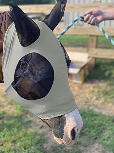 Lycra konjska muva maska sa ušima Comfort Fit mrežasta staza pašnjak UV zaštita od sunca
