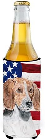 Caroline's SC9523MUK Engleski foxhound sa američkom zastavom Ultra Hugger za tanke limenke, može li hladnjak