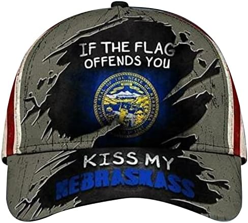 Ako je Zastava vrijeđa poljubiš Nebraskass klasična kapa Nebraska grb klasični šešir dizajn bejzbol kapa