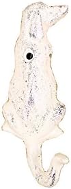 Ručno izrađeni nautički dekor bijelog lijevanog željeza kuka za pse 6 - željezna kuka - metalni ukras za