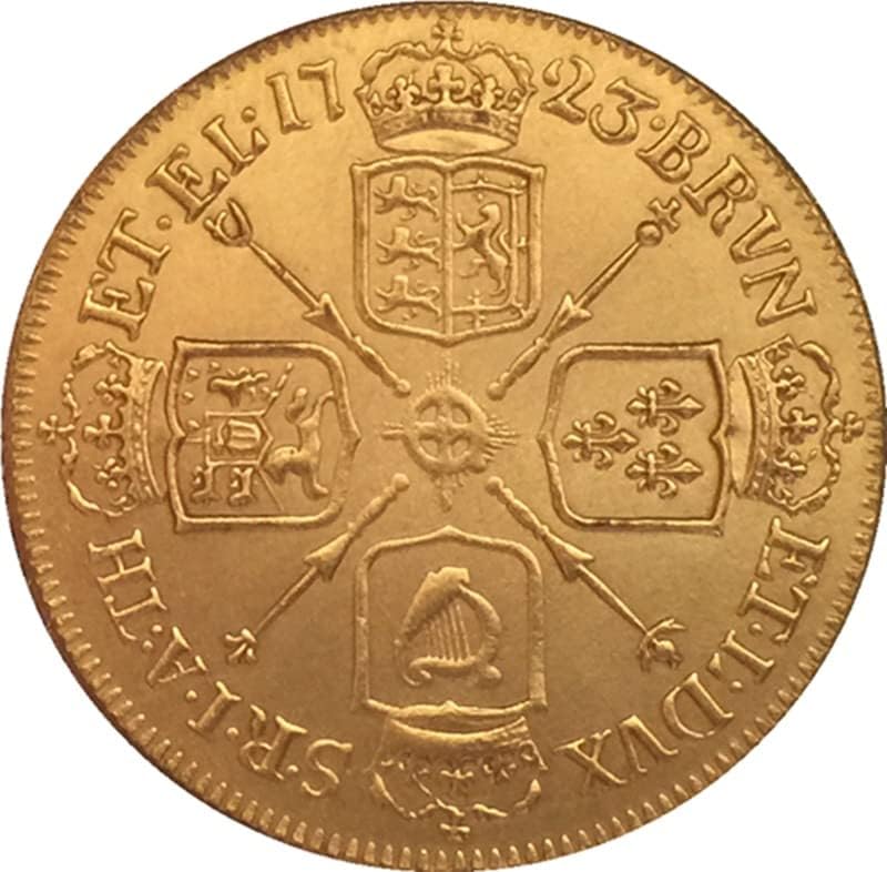 5 različitih datuma Britanski George i čisti bakar pozlaćeni novčići antikvite srebrni dolar kovanice