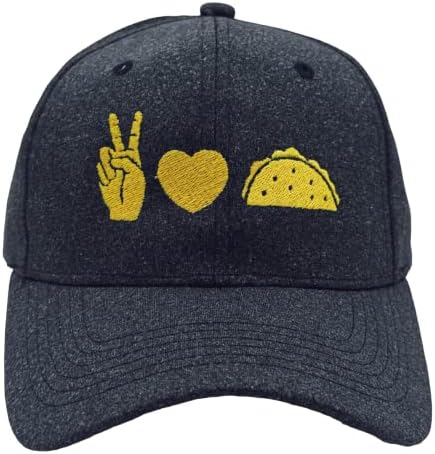 Peace Love Tacos Šešir Smiješni Mirni Meksički Ljubitelji Hrane Kapa Crna-Peace Standard