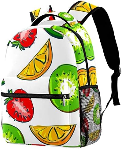 VBFOFBV Lagani casual backpack za laptop za muškarce i žene, kivi narančasto jagoda lubenice