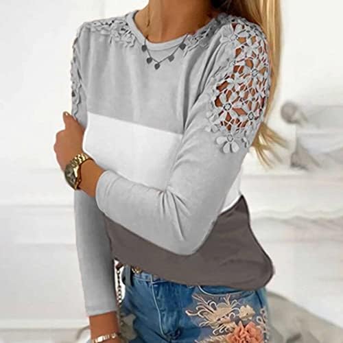 Ženske hladne ramene klasične košulje modne ruke kralježnice Bluze dugih rukava plus veličina pulover