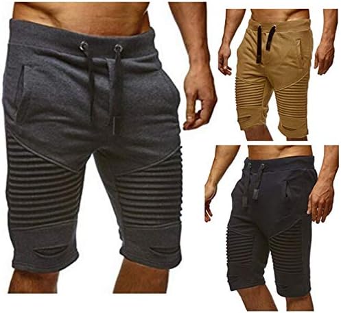 Andongnywell muški kratke hlače Ljetna elastična struka teretane Sportski joggers Hlače s kratkim hlačama