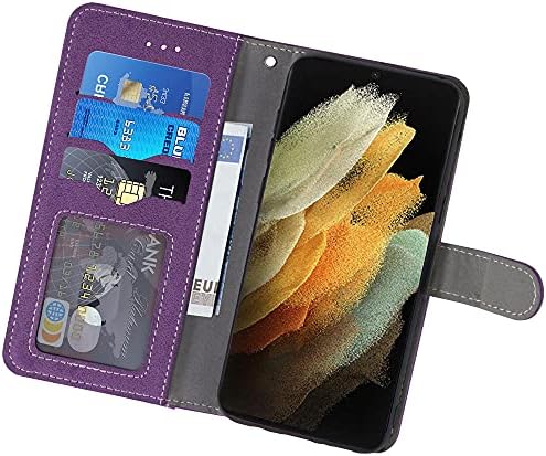 Asuwish kompatibilan sa Samsung Galaxy S21 Ultra Glaxay S21ultra 5G futrolom za novčanik i kaljenim staklom