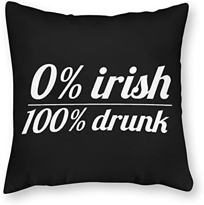 Pillowcase 18x18 Inspirational Quote O% Irish Drunk Cooling Cheap Canvas Pillowcase for Hair and Skin