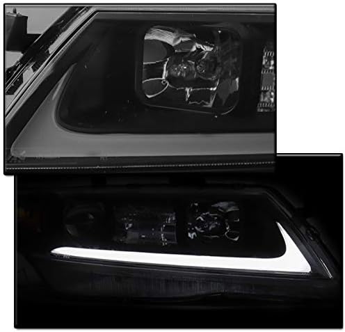 ZMAUTOPARTS LED DRL Black/Smoke projektor farovi farovi za 2004-2008 Acura TSX