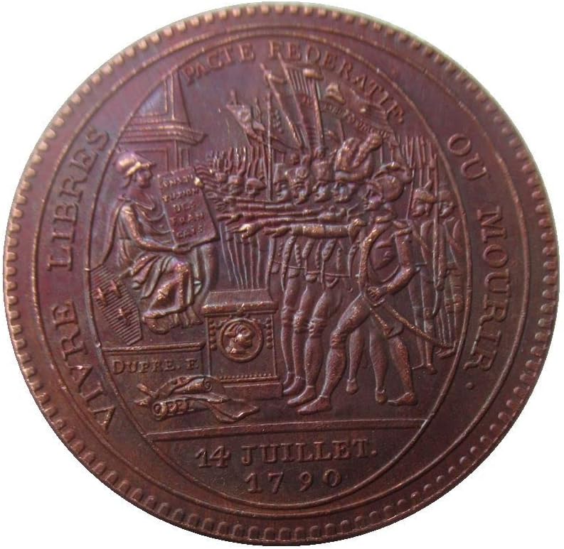 1792. francuski strani kopija bakreni kovanica