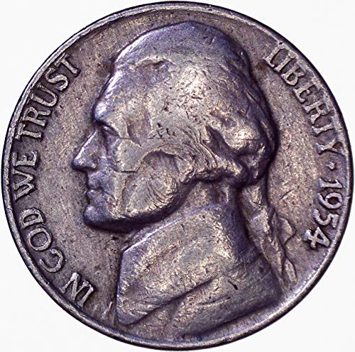 1954 D Jefferson Nickel 5c vrlo dobro