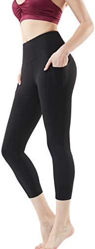 TSLA ženske hlače za žene sa skrivenim / bočnim džepom, lagana treninga trčanja, kapri 4-smjerna gamaše