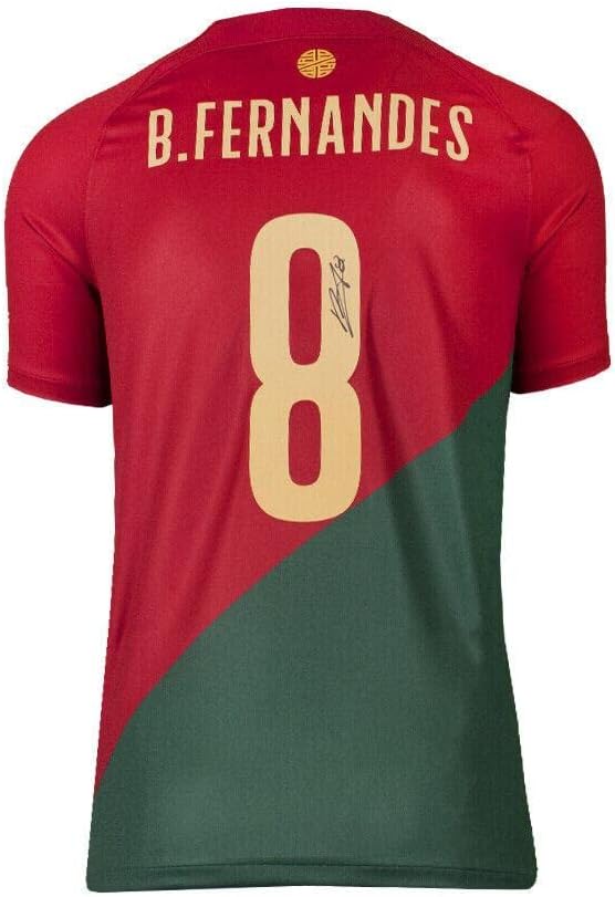 Bruno Fernandes potpisao je portugal majicu - 2022-23, dom, broj 8 Autogram - autogramirani nogometni dresovi