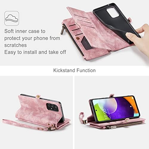 Odbrana za Samsung A53 5G Case, Galaxy A53 5G case Wallet za žene muškarce, modni izdržljiv PU Koža Magnetic