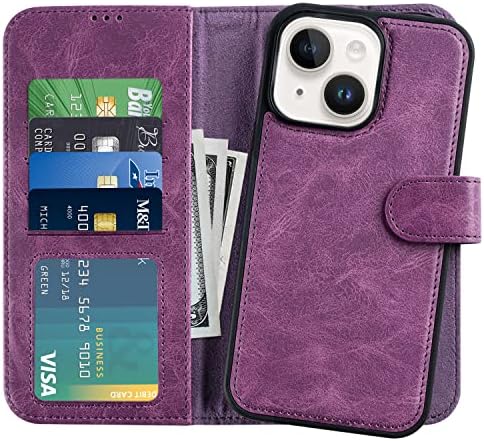 Dorismax torbica za telefon novčanik za iPhone 14 6.1, odvojiva futrola za iPhone 14 sa držačem za kartice,PU