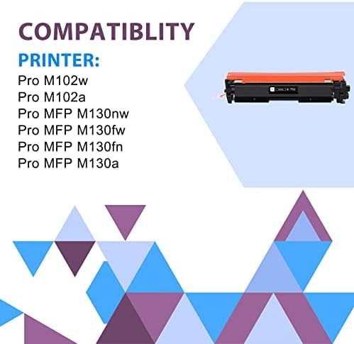 17a Crni Toner kertridž 2-Pakovanje Cf217a kompatibilna zamjena za HP 17a CF217A za HP Pro M102w M130nw