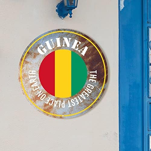 Gvineja zastava Potpisan Prednji dekor vrata Najveće mesto na zemlji Metalni znak Patriotski dekor Država