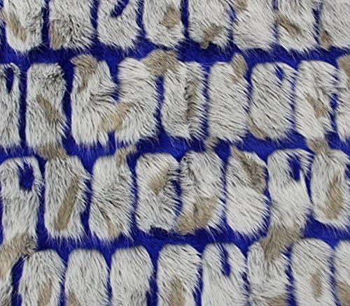 Lažna krznena tkanina od dugih Šipova Plava Siva / 62 široka / Prodaje se po dvorištu